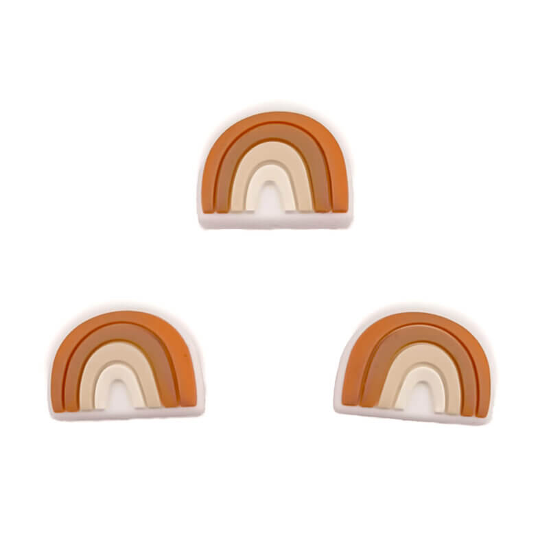 Siliconen Kraal - Regenboog - Terracotta