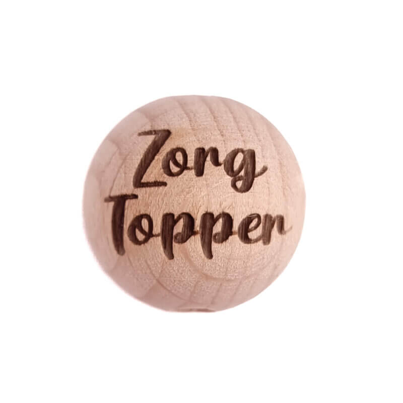 Perle en bois - Gravure - Bois de hêtre - Surmatelas de soin Type 2 - 20mm