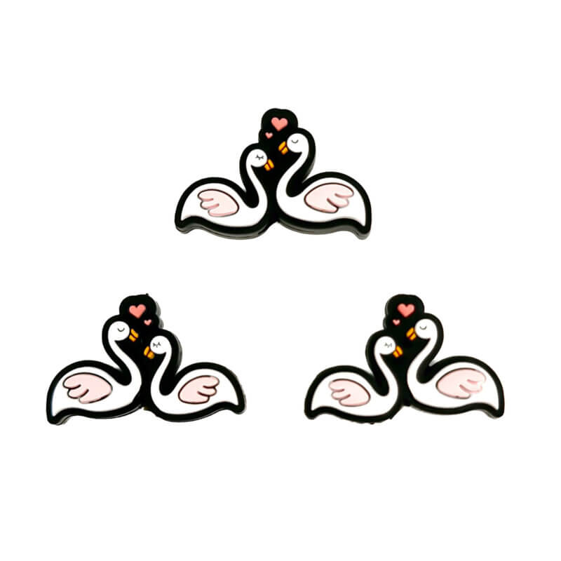Perles en silicone - Swan Love