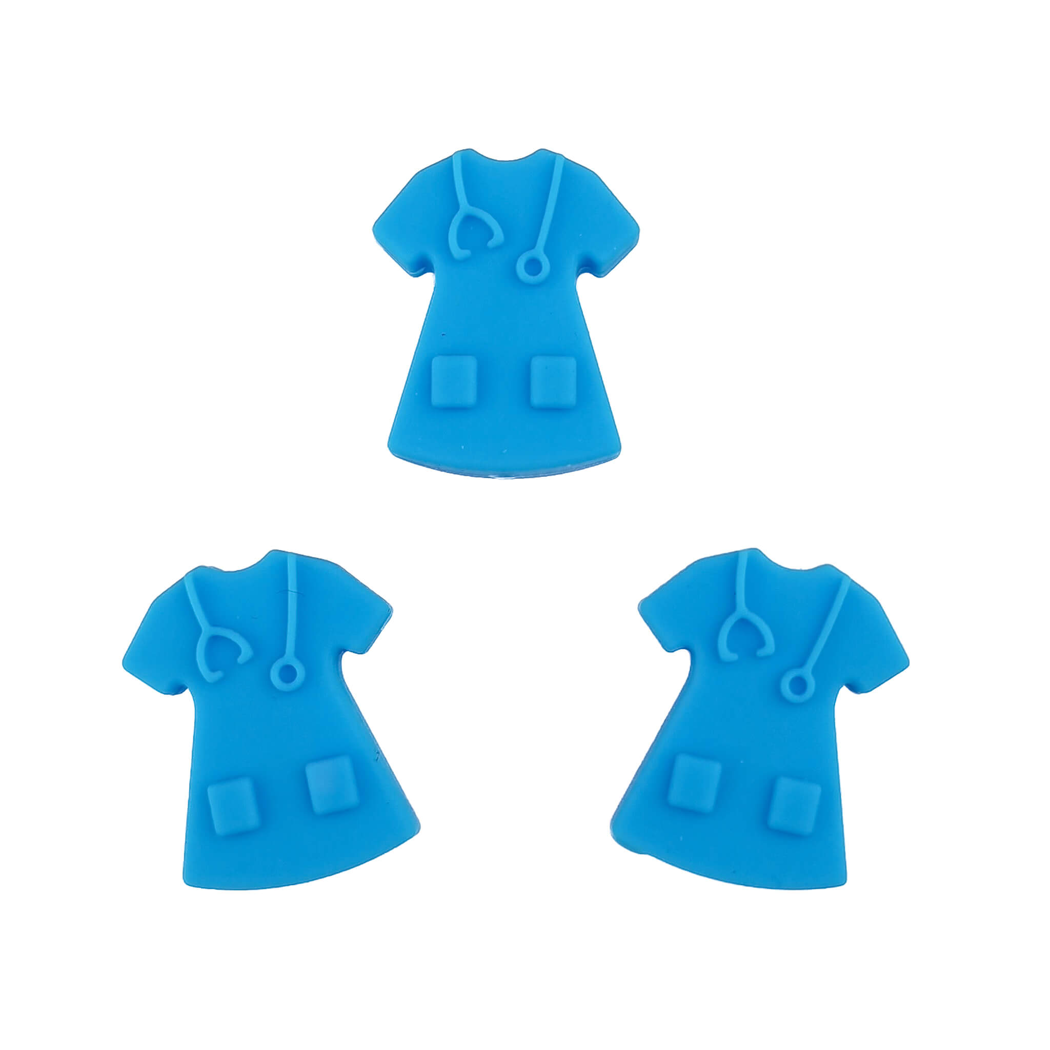 20231214_210353 Silikonperlen - Krankenschwestern - Uniform - Himmelblau – Bild 1