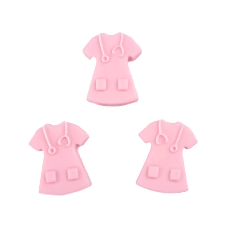 Silikonperlen - Krankenschwestern - Uniform - Pfirsichrosa