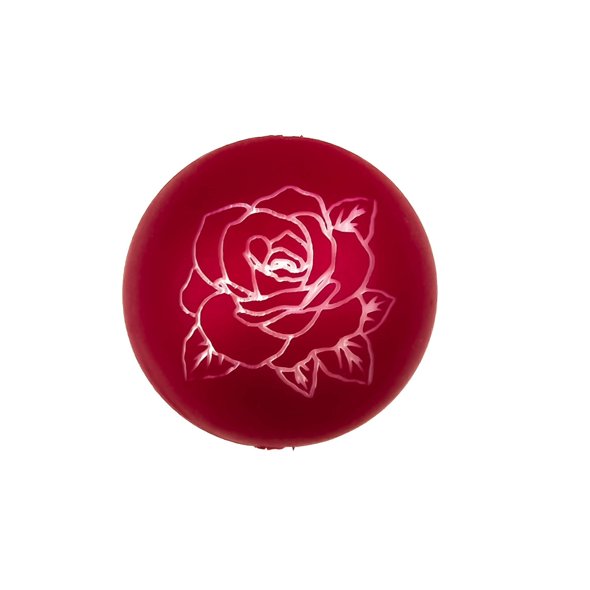 20231221_145844 Silicone Bead - Engraved - Rose - Red Nugget - Image 1