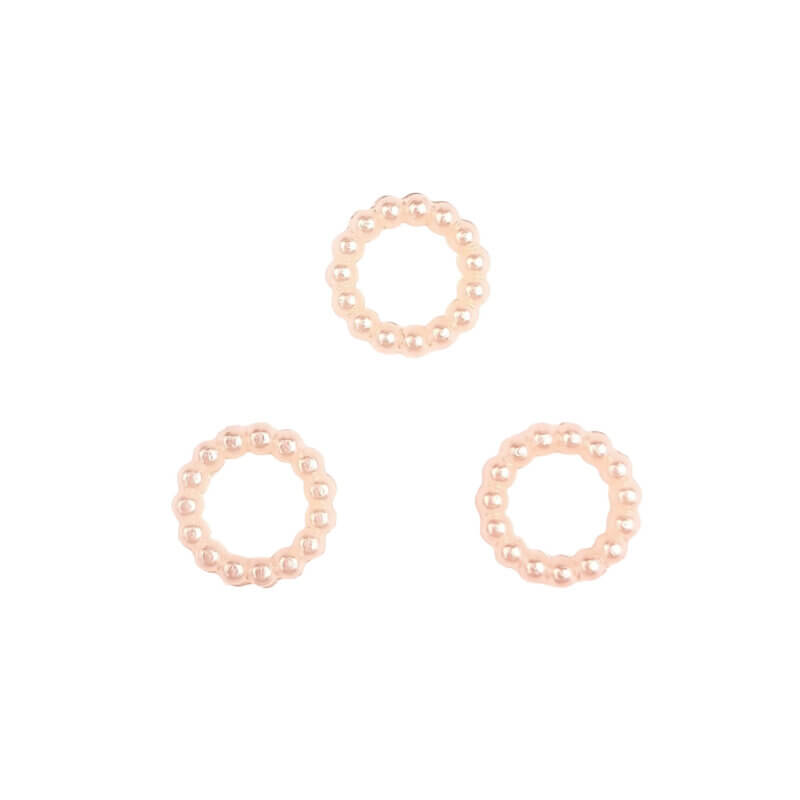 Parel ringetje - Licht Perzik - 10 MM