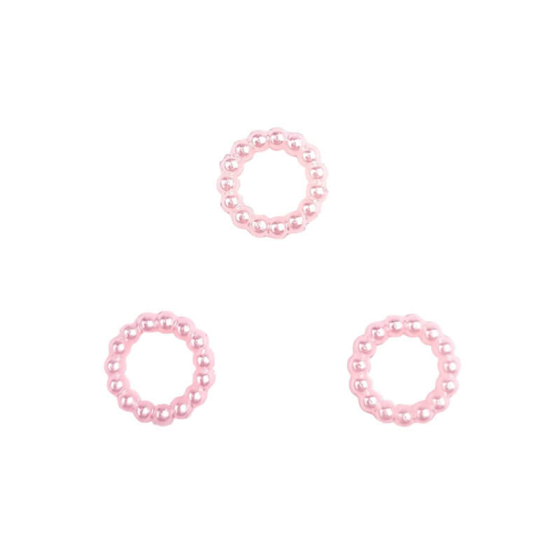 Parel ringetje - Perzik Roze- 10 MM