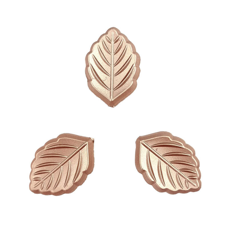 Perle de silicone - Feuille - Naturelle - Petite - Pépite de champagne