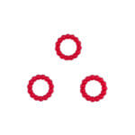 Bague en perles - Rouge - 10 MM