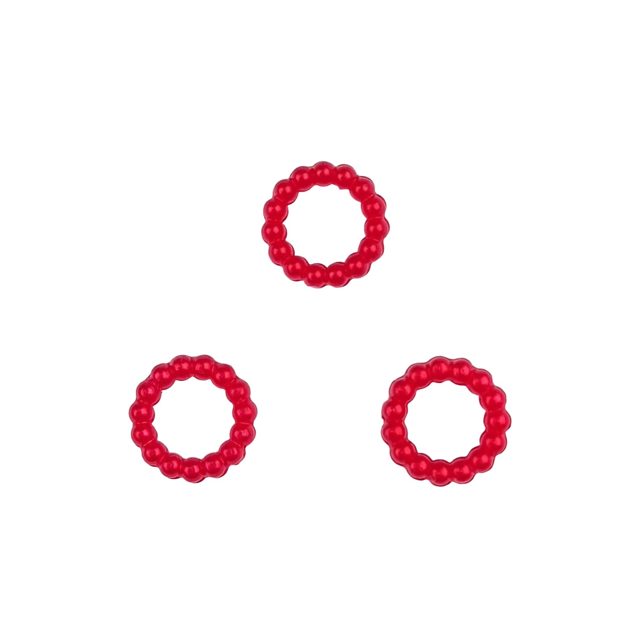 Bague en perles - Rouge - 10 MM Bague en perles - Rouge - 10 MM