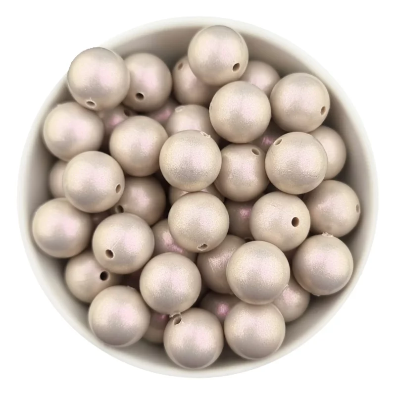 Silikonperlen - Taupe Pearl Print - Nach Farbe einkaufen