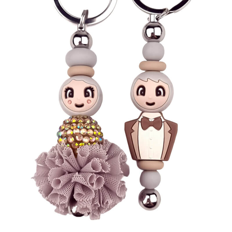 Silikon Perlen Kit Geschenk Opa Oma DIY machen Sie Ihre eigenen Schlüsselanhänger Perlen