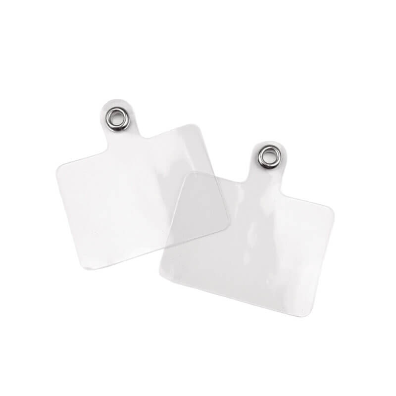 Telefonbefestigungsplatten - Transparenter Kunststoff - Für Telefonkabel / Anhänger Silikonperlen