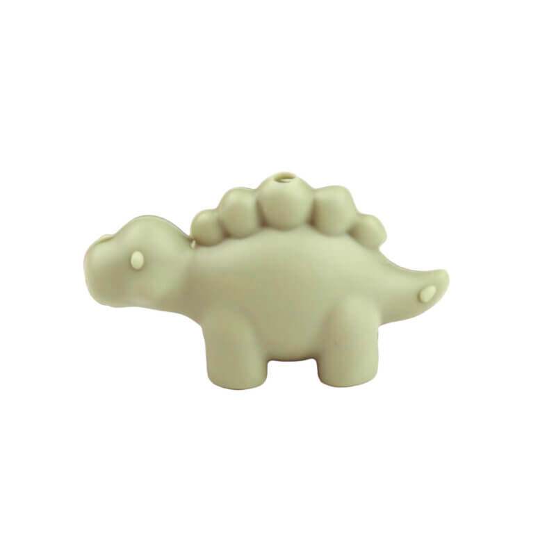 Perle en silicone - Dino 3D - Stegosaurus - Pistachio
