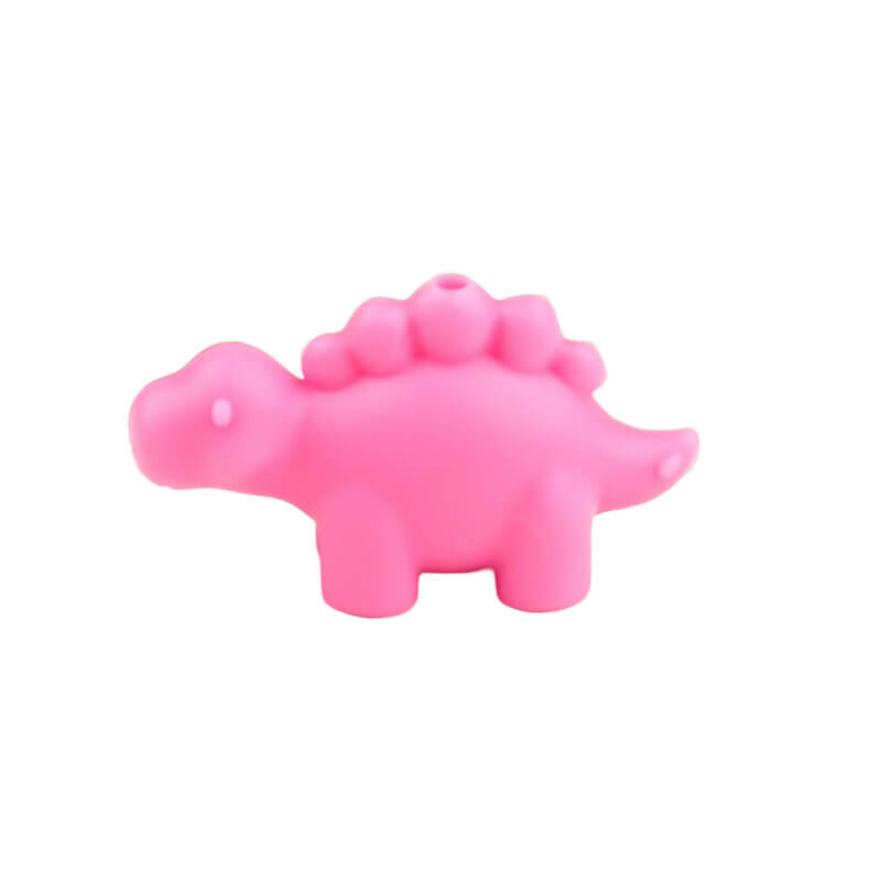 Silikonperle - 3D - Stegosaurus - Rosa