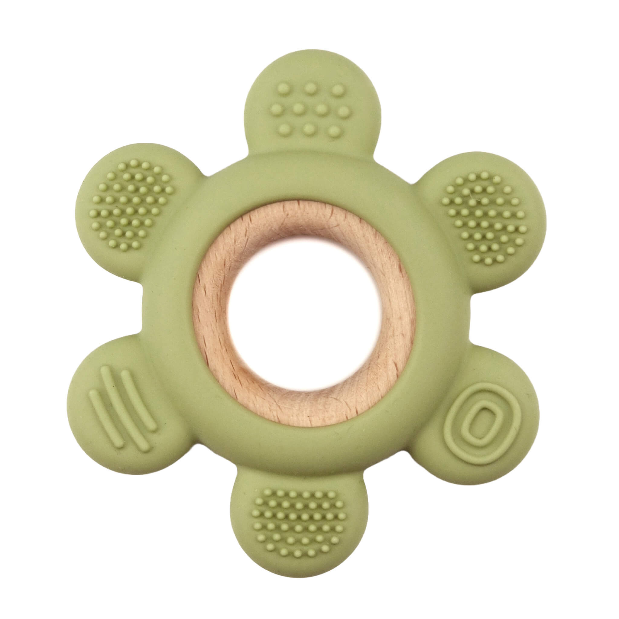 Silikon und Holz - Blume - Pistazie Silikon und Holz - Blume - Pistazie