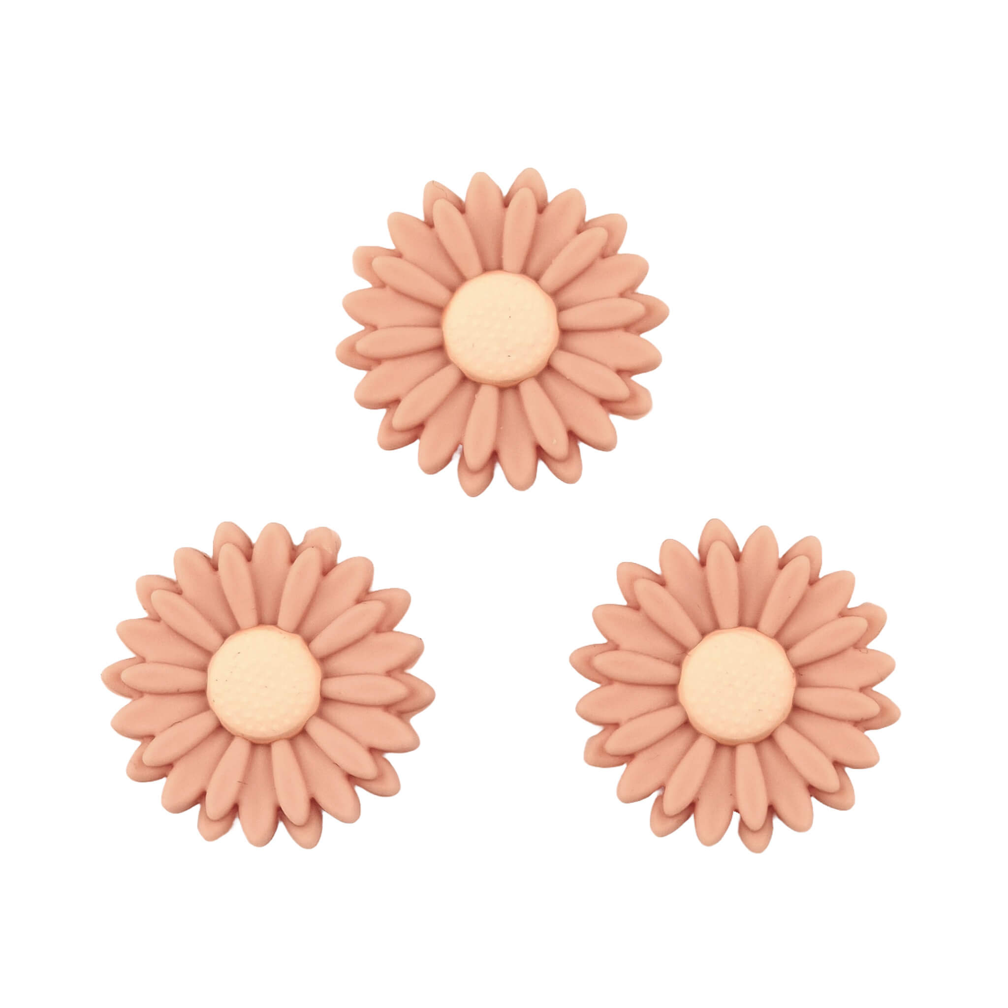 20240127_214349 Siliconen Kraal - Bloemetje/Daisy - 30 mm - Perzik Nude / Ivory - Afbeelding 1