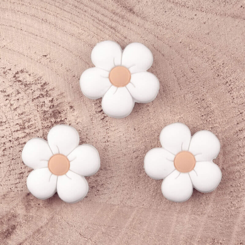 Blume Weiß / Pfirsich nackt