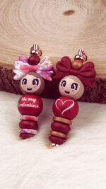 DIY Siliconen Kralen Pakket - Gelukspoppetje Valentijn 2 in 1 - Hanger - Afbeelding 2