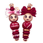 Silikonperlen - Mini Abacus - 12 x 4 mm - Roter Nugget Druck – Bild 6