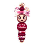 DIY Siliconen kralen pakket gelukspoppetje valentijn meisje Gelukspoppetje Popje van Geluk BPA vrij Groothandel