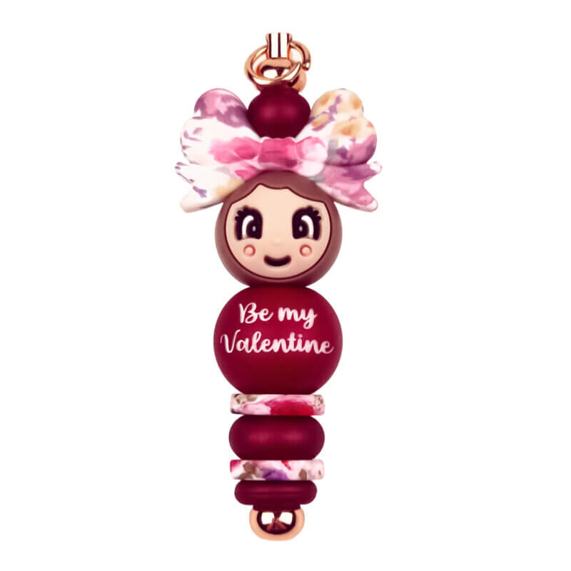 DIY Siliconen kralen pakket gelukspoppetje valentijn meisje Gelukspoppetje Popje van Geluk BPA vrij Groothandel