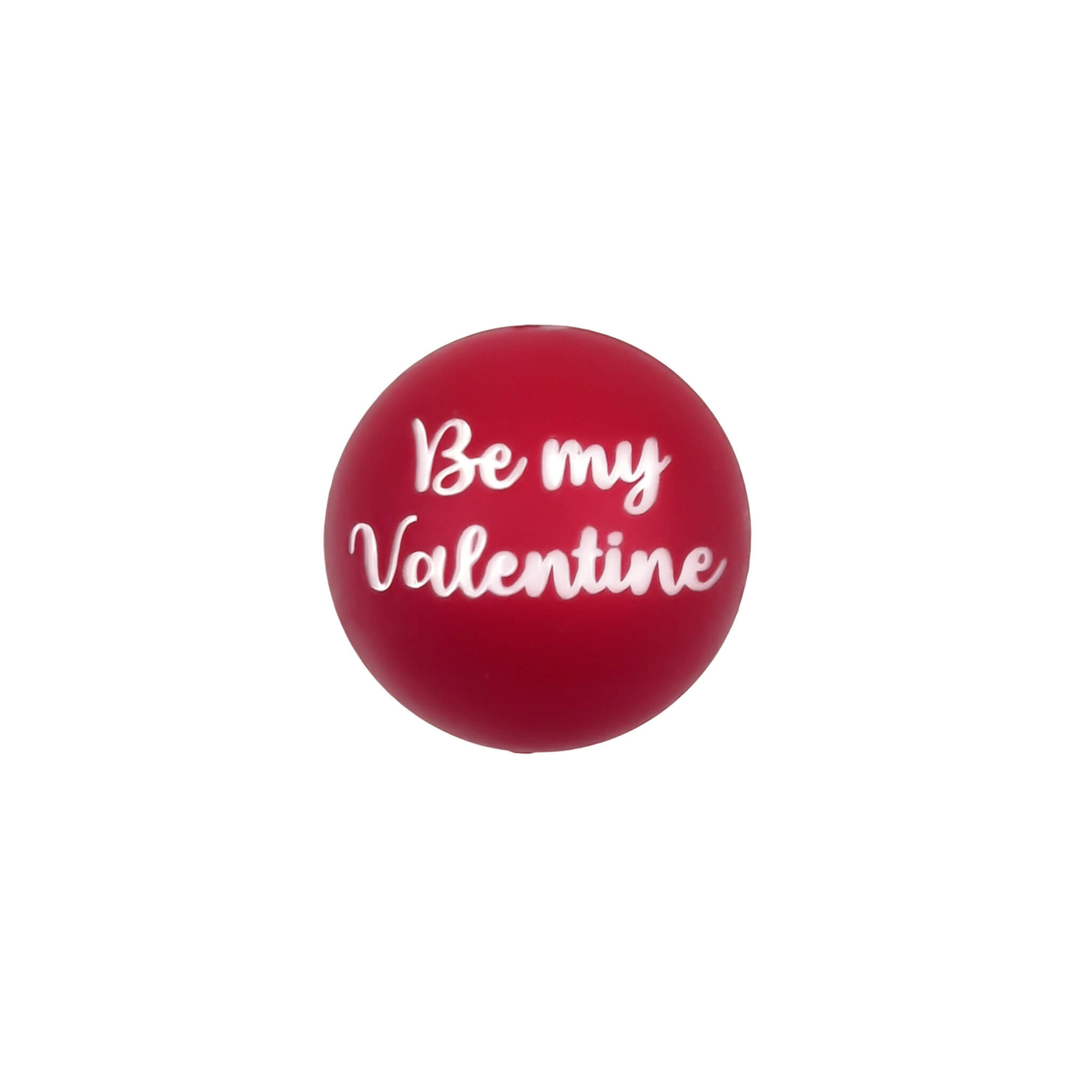 20240206_215714 Silicone Bead - Engraved - Be My Valentine - Red Nugget - Image 1