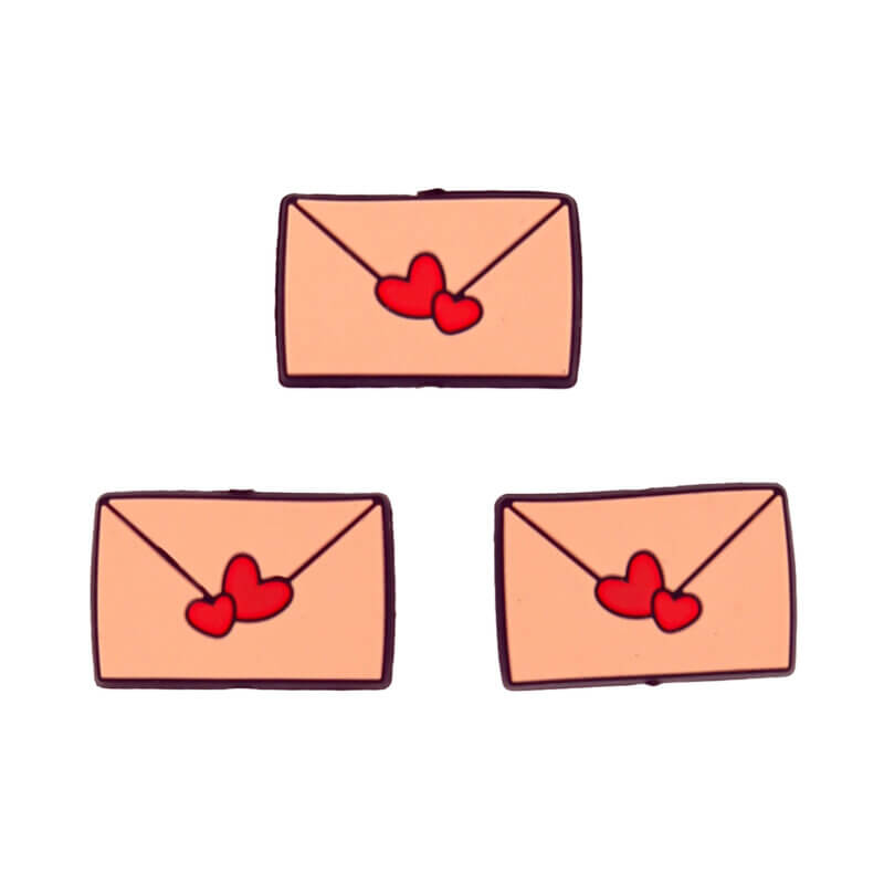 Siliconen kralen - Liefdesbrief - Perzik Nude