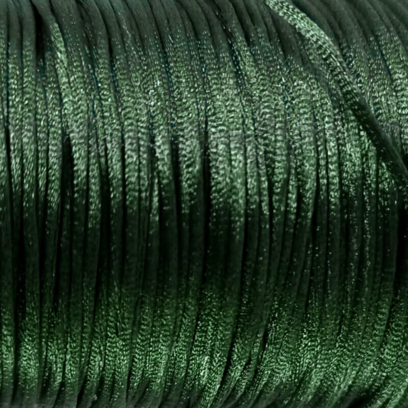 Satijnkoord speenkoord maken donker groen 1,5 mm