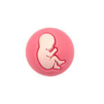 Silikonperlen Babybauchpulver rosa 21 mm Großhandel bpa frei