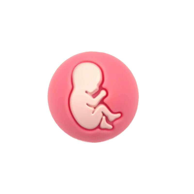 Silikonperlen Babybauchpulver rosa 21 mm Großhandel bpa frei