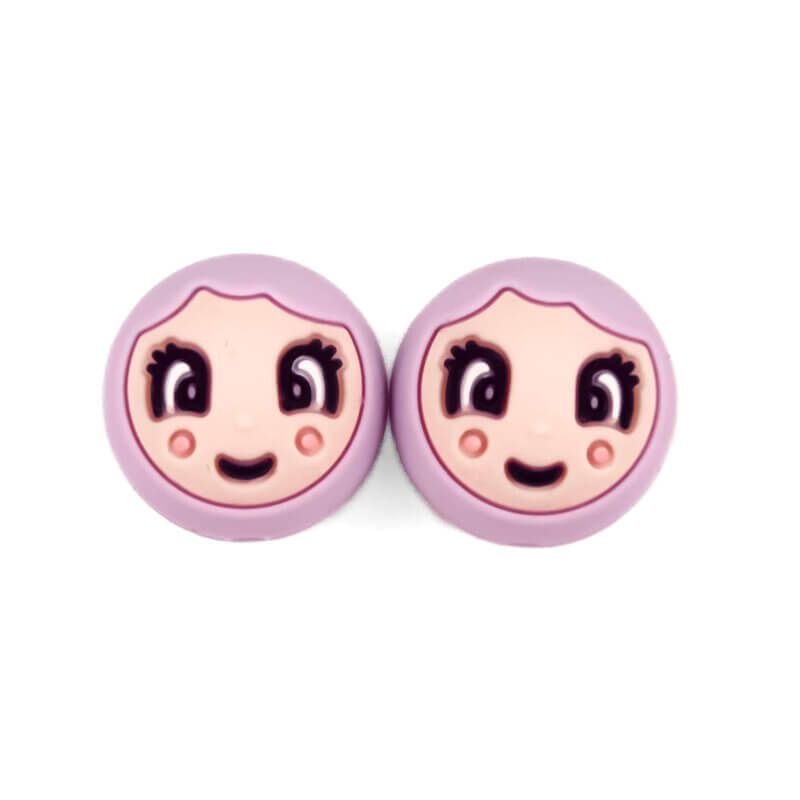 Glückspuppe Perlen Pulver lila Silikonperlen Großhandel machen es selbst