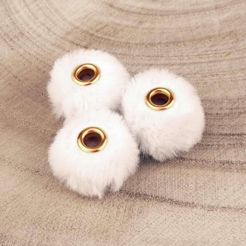 Pompon Perlen Weiß Schlüsselanhänger Schmuck Schmuckherstellung Perlenstift Glückspuppe