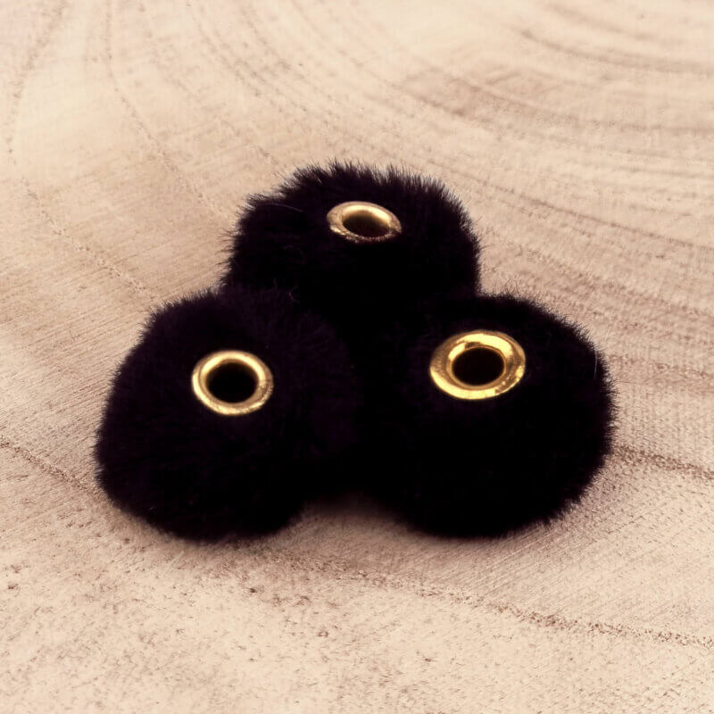 Pompon beads Black Keychain Jewelry Jewelry Making Beading Pen Lucky doll