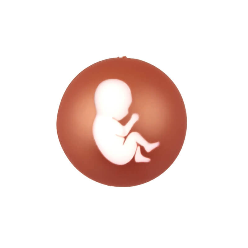 Silikonperlen graviert Copper Nugget Baby Werbegeschenk Hebamme