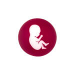 Perles en silicone gravées Pépite Rouge cadeau promotionnel bébé sage-femme