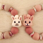 Perlenschnur für Hasenschnuller aus Silikon