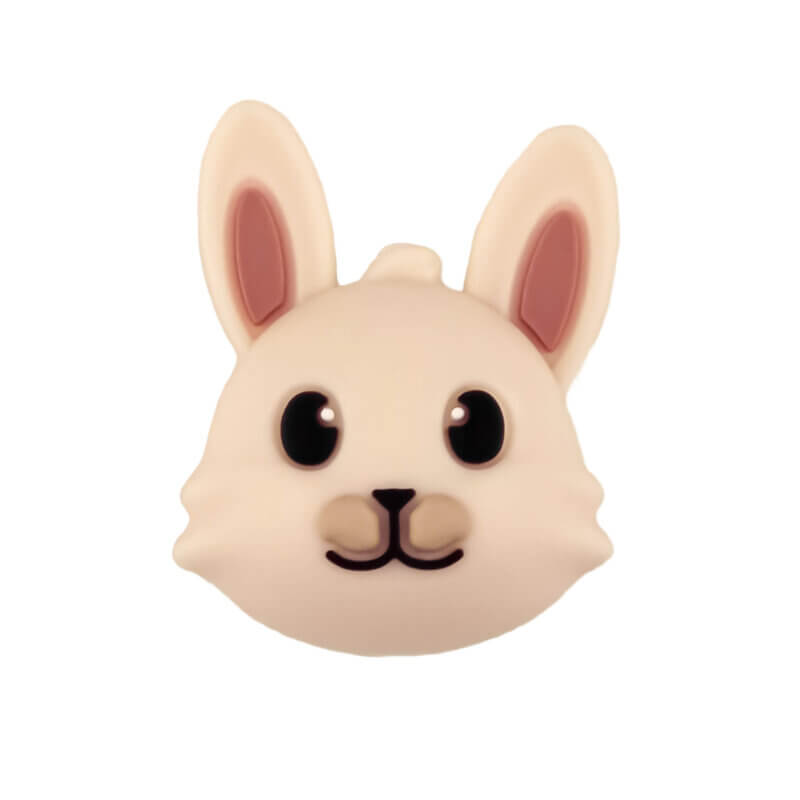 Silikon Perle Kaninchen Schnuller Schnur Beißring Großhandel bpa frei Elfenbein