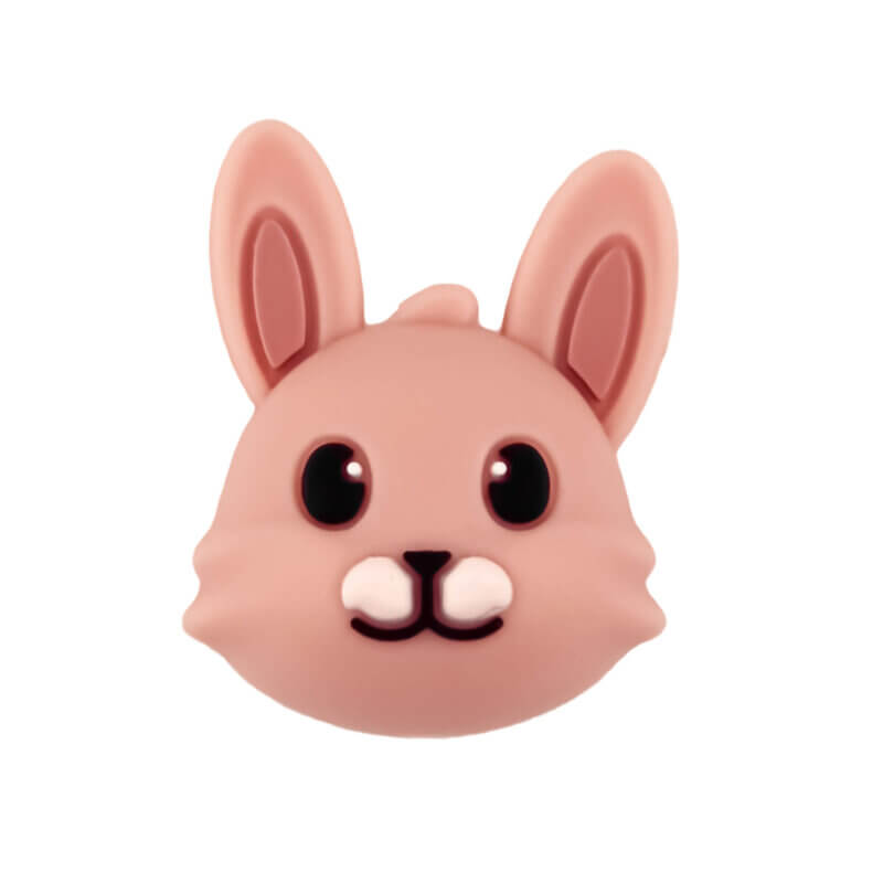 Silikon Perle Kaninchen Schnuller Schnur Beißring Großhandel bpa frei Pulver nackt