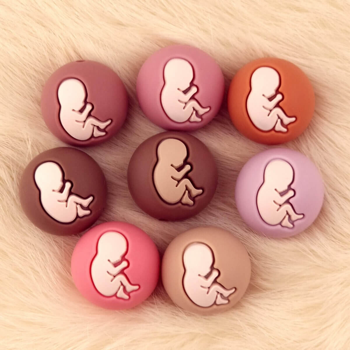 Silikonperlen Babybauch 21 mm Großhandel bpa frei