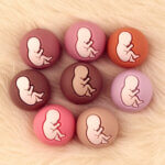 Silikonperlen Babybauch 21 mm Großhandel bpa frei