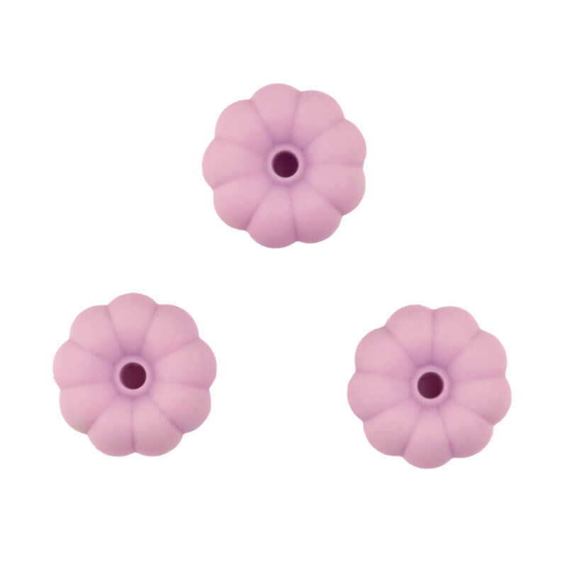 Silikonperlen Großhandel Kürbis Schnuller Schnur Beißring Schlüsselanhänger Pulver Flieder