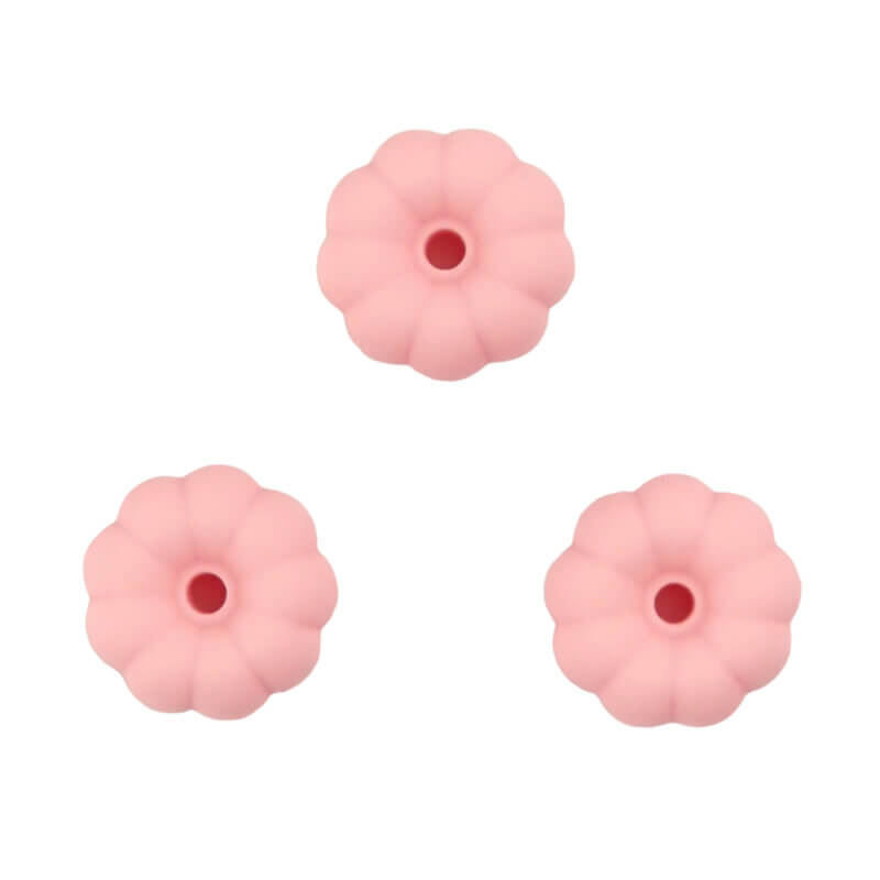 Silikonperlen Großhandel Kürbis Schnuller Schnur Beißring Schlüsselanhänger Pfirsich Rosa