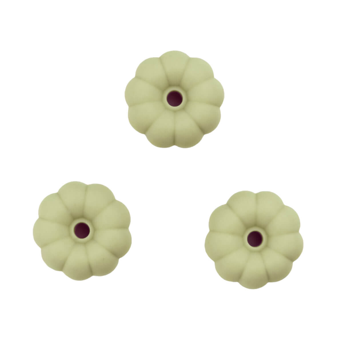 Siliconen Kralen Groothandel Pompoen Speenkoord Bijtring Sleutelhanger Pistache