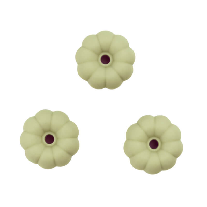 Silikonperlen Großhandel Kürbis Schnuller Schnur Beißring Schlüsselanhänger Pistache