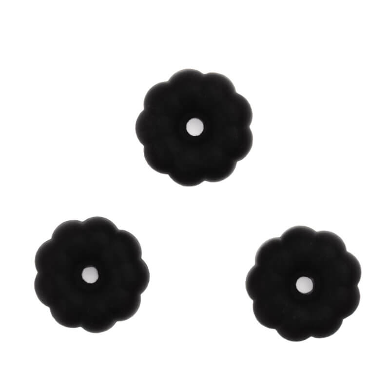 Silikonperlen Großhandel Kürbis Schnuller Schnur Beißring Schlüsselanhänger Schwarz