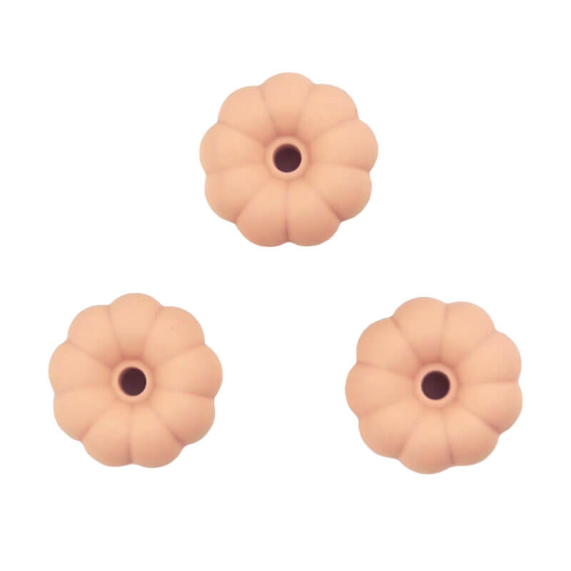 Silikon Perlen Großhandel Kürbis Schnuller Schnur Zahnen Ring Schlüsselanhänger Pfirsich Nackt