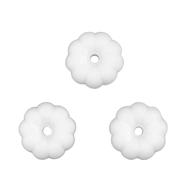 Silikonperlen Großhandel Kürbis Schnuller Schnur Beißring Schlüsselanhänger Weiß