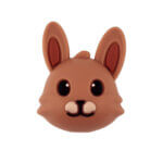 Silikon Perle Kaninchen Schnuller Schnur Beißring Großhandel bpa frei Milchschokolade