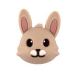 Anneau de dentition en silicone pour la tétine en forme de lapin, en bois sans bpa.