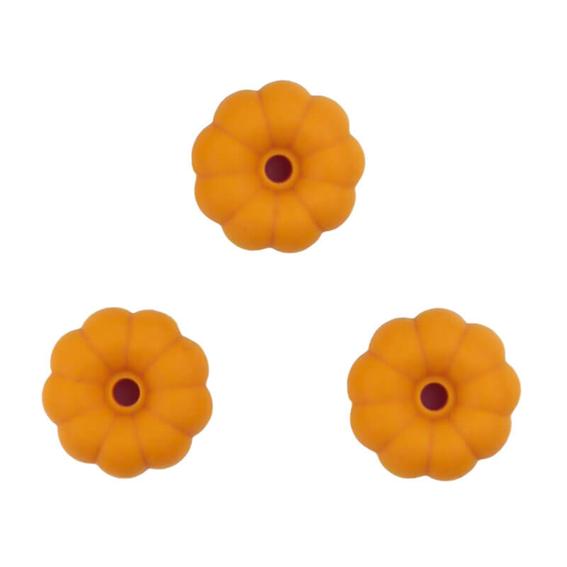 Silikonperlen Großhandel Kürbis Schnuller Schnur Beißring Schlüsselanhänger Papaya