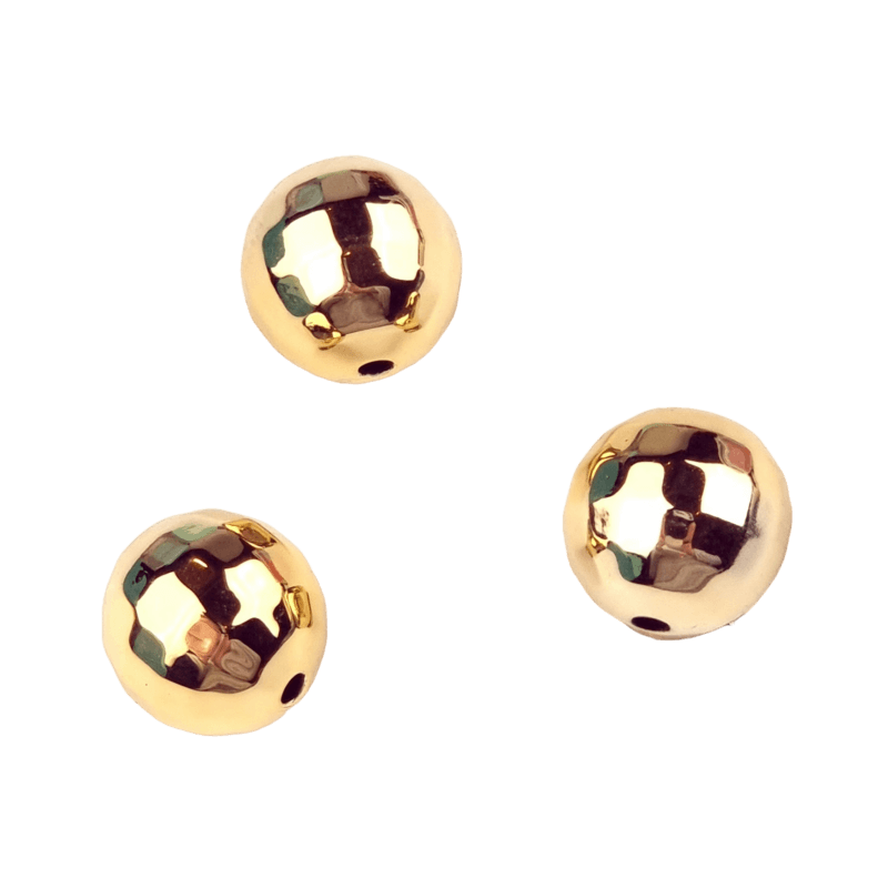 Acrylic beads Facetto - 16 mm - Gold