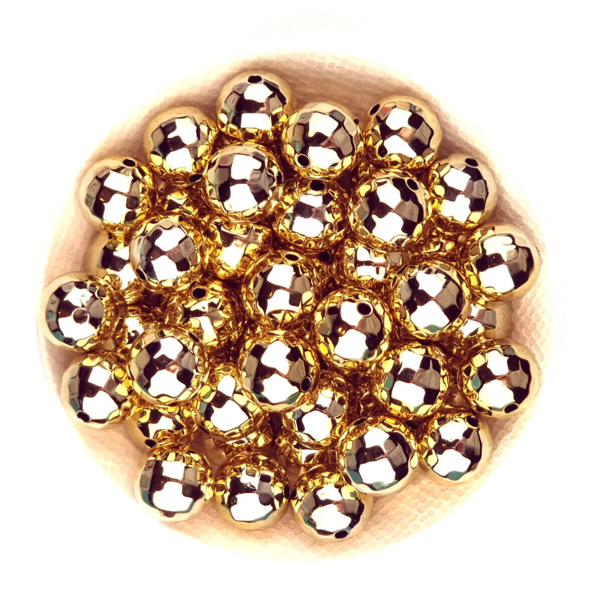 Acrylic beads Facetto - 16 mm - Gold - Image 2